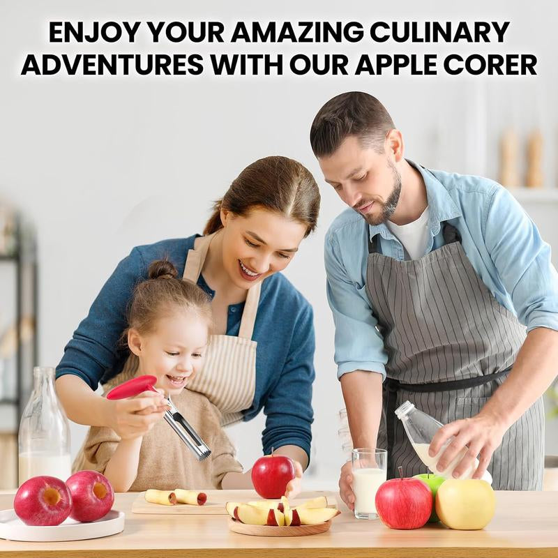 Apple Premium Core Tool - Easy to Use and Clean - Sturdy Stainless Steel Core Remover with Sharp Serrated Blades for Apple and Pear Fruit