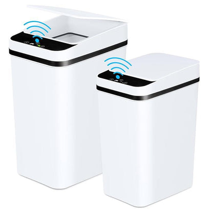 Bathroom Smart Touchless Trash Can, 2.2 Gallon Automatic Motion Sensor Rubbish Can with Lid, Electric Small Garbage Bin for Kitchen, Office, Living Room, Toilet, Bedroom