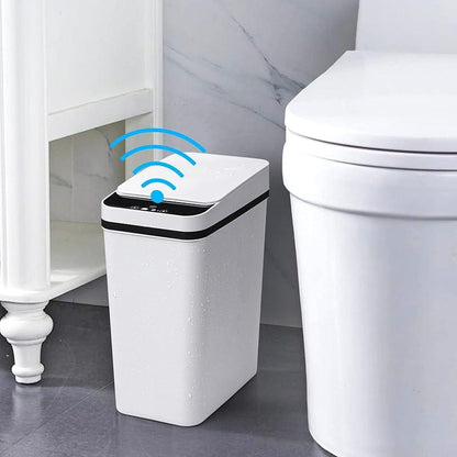 Bathroom Smart Touchless Trash Can, 2.2 Gallon Automatic Motion Sensor Rubbish Can with Lid, Electric Small Garbage Bin for Kitchen, Office, Living Room, Toilet, Bedroom