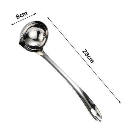 Stainless Steel Colander Spoon Soup Colander Kitchen Soup Gravy Oil Soup Fat Separator Ladles Skimmer Spoon Soup Colander