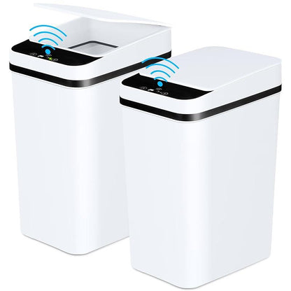 Bathroom Smart Touchless Trash Can, 2.2 Gallon Automatic Motion Sensor Rubbish Can with Lid, Electric Small Garbage Bin for Kitchen, Office, Living Room, Toilet, Bedroom