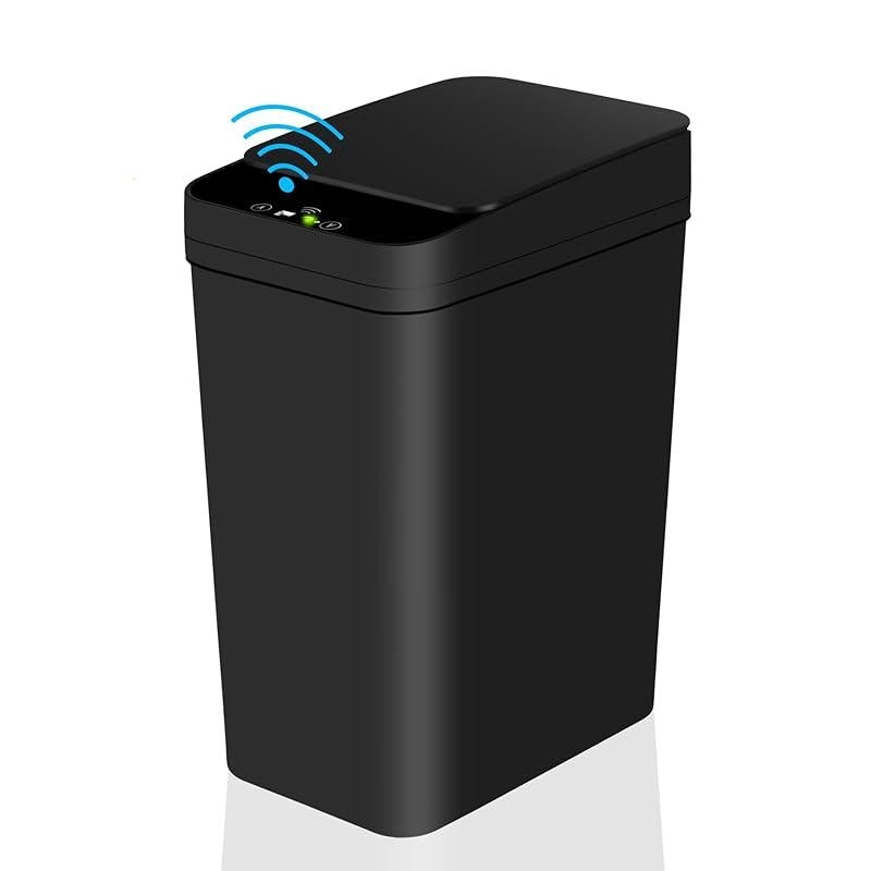 Bathroom Smart Touchless Trash Can, 2.2 Gallon Automatic Motion Sensor Rubbish Can with Lid, Electric Small Garbage Bin for Kitchen, Office, Living Room, Toilet, Bedroom