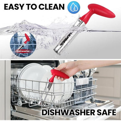 Apple Premium Core Tool - Easy to Use and Clean - Sturdy Stainless Steel Core Remover with Sharp Serrated Blades for Apple and Pear Fruit